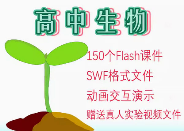 高中生物flash動畫課件近160個swf格式動畫演示贈送實驗（wmv格式）視頻