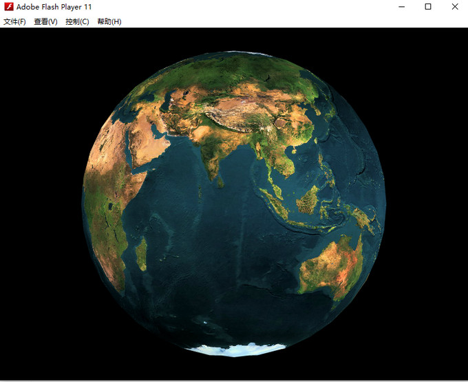 Flash動畫：3D旋轉的地球，可以拖動交互